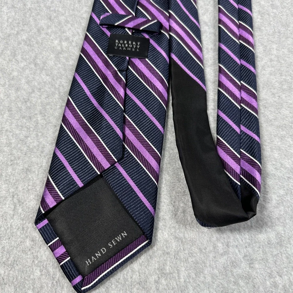 Robert Talbott Carmel Men's 100% Silk Necktie USA Made Repp Stripe